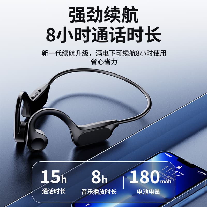 2025 New Air Conduction X7 Wireless Ear-mounted Bluetooth Headset Sports Digital Display Card Bluetooth Music Dual Mode 3