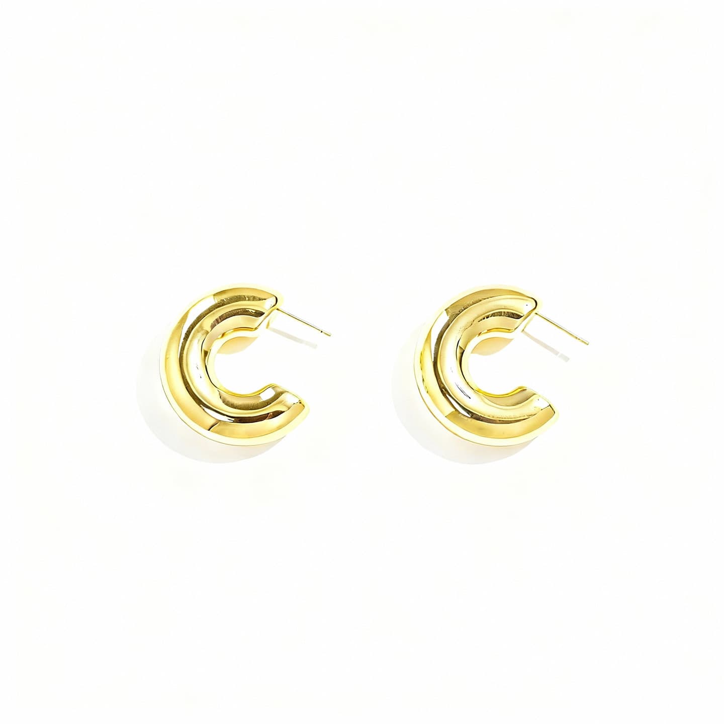 Liquid Twisted C-Hoop Earrings Personalized Irregular Ultra-Light Earrings Electroplated Color-Retaining Mesurely Designer Brand 6