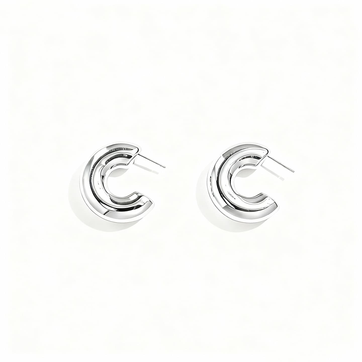 Liquid Twisted C-Hoop Earrings Personalized Irregular Ultra-Light Earrings Electroplated Color-Retaining Mesurely Designer Brand 8
