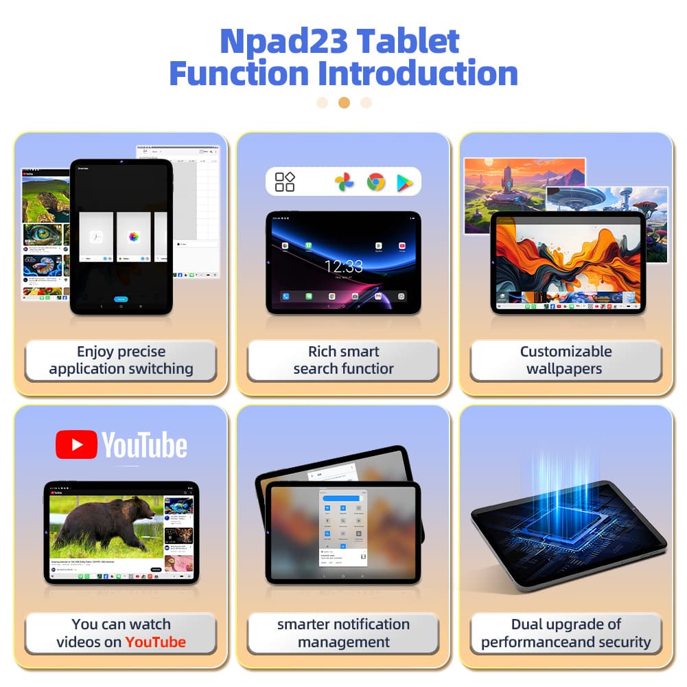 Npad23 Tablet PC 5G Card Full Netcom Google Store APP Download Video Call i17 Hermès Orange 4