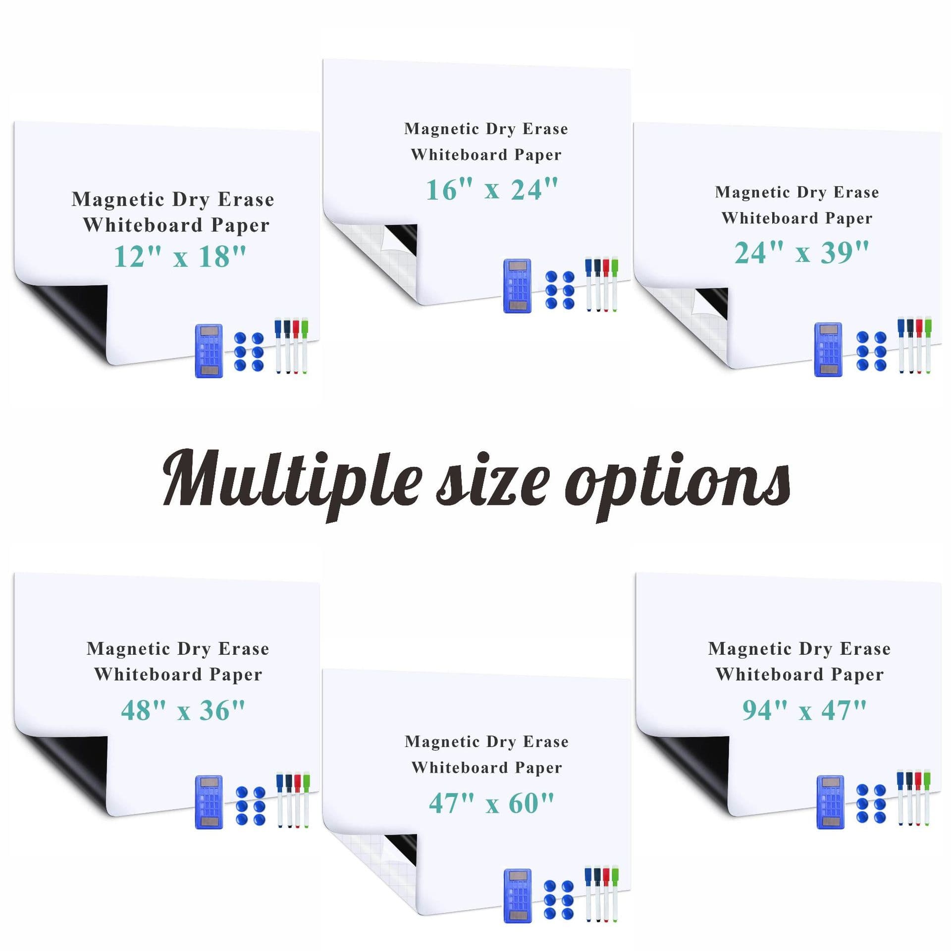 Easy to write on and clean dry erase board with self-adhesive whiteboard wall for kids office home use
