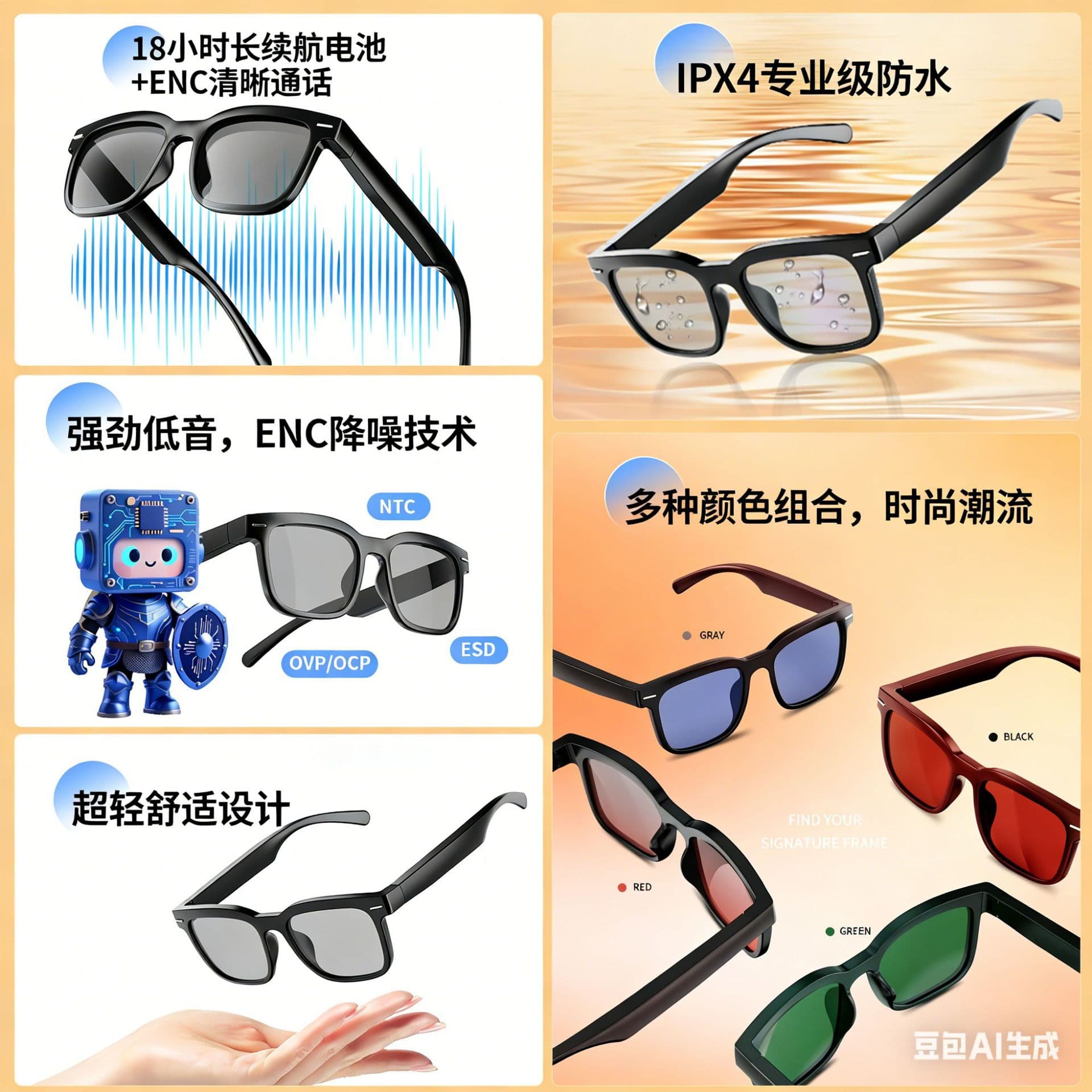 Smart glasses, telephone for navigator, bluetooth 2