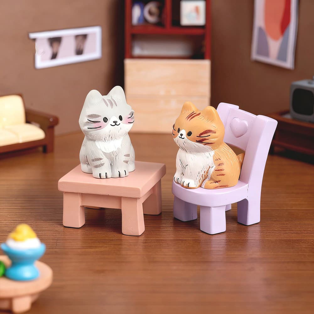 Micro landscape, table decorations with accessories, kitten, cat, DIY decoration 2