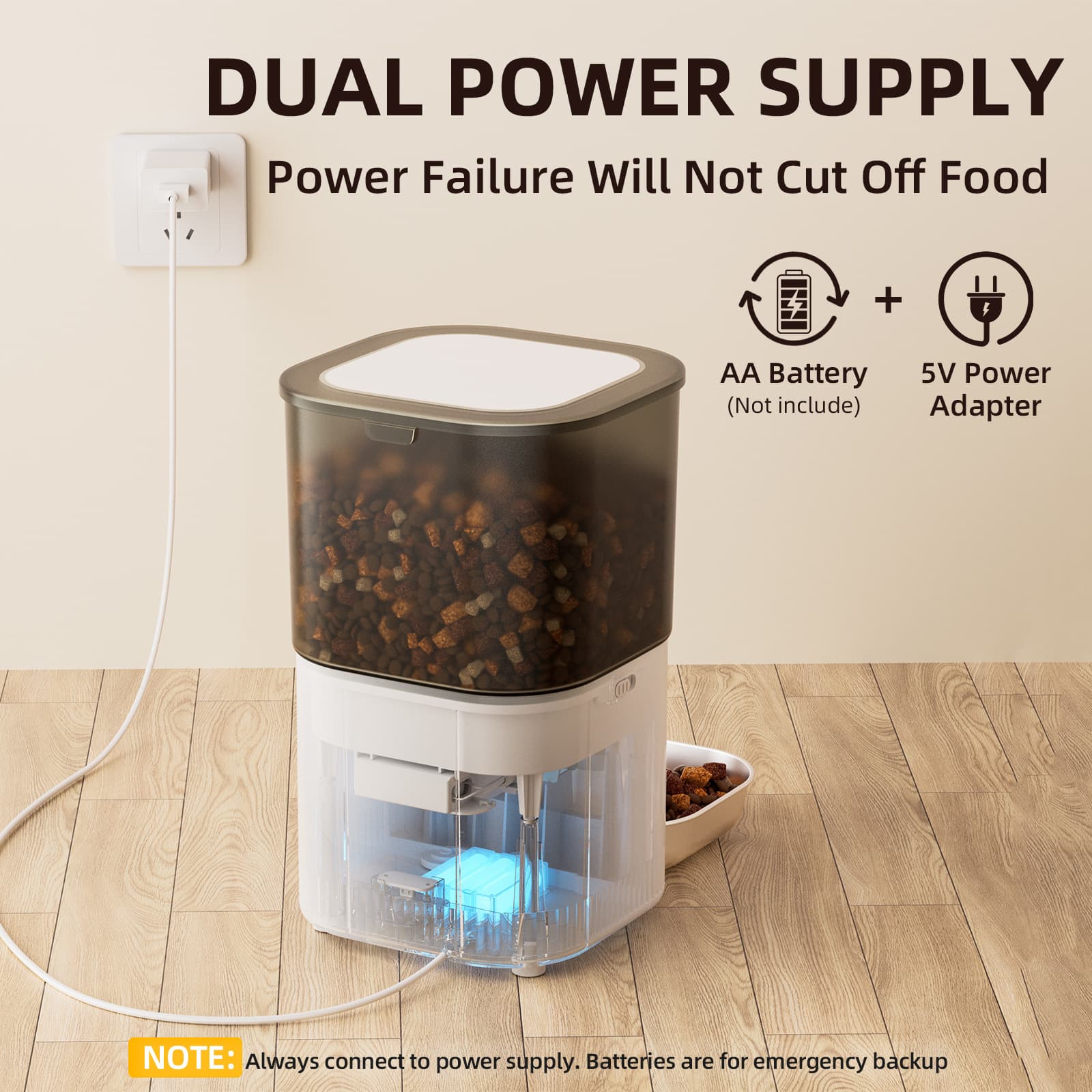 Cat multi-bowl automatic feeder smart graffiti button feeding cat and dog meal dispenser 4L for multi-cat pets 3