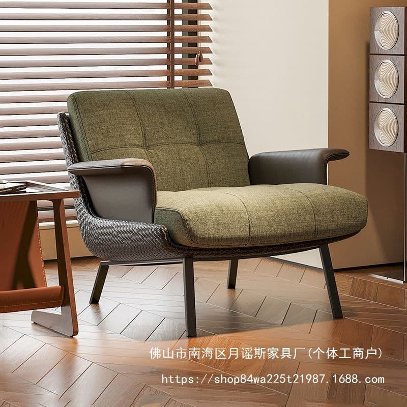 Italian minimalist sofa chair designer Daiki armchair living room antique style lazy leisure sofa chair 2