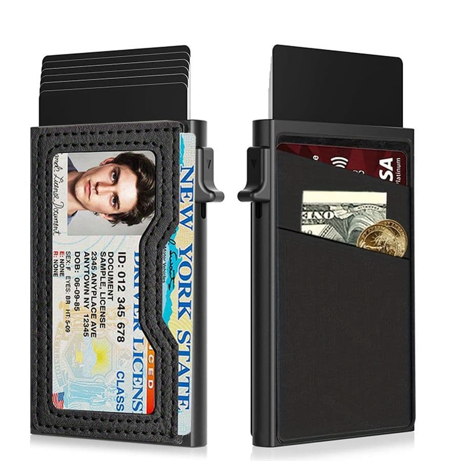Ultra thin gold clip, wallet, card holder, metallic color, aluminum alloy 5