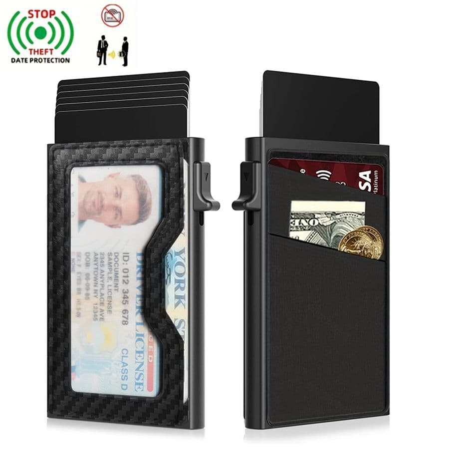 Ultra thin gold clip, wallet, card holder, metallic color, aluminum alloy 1