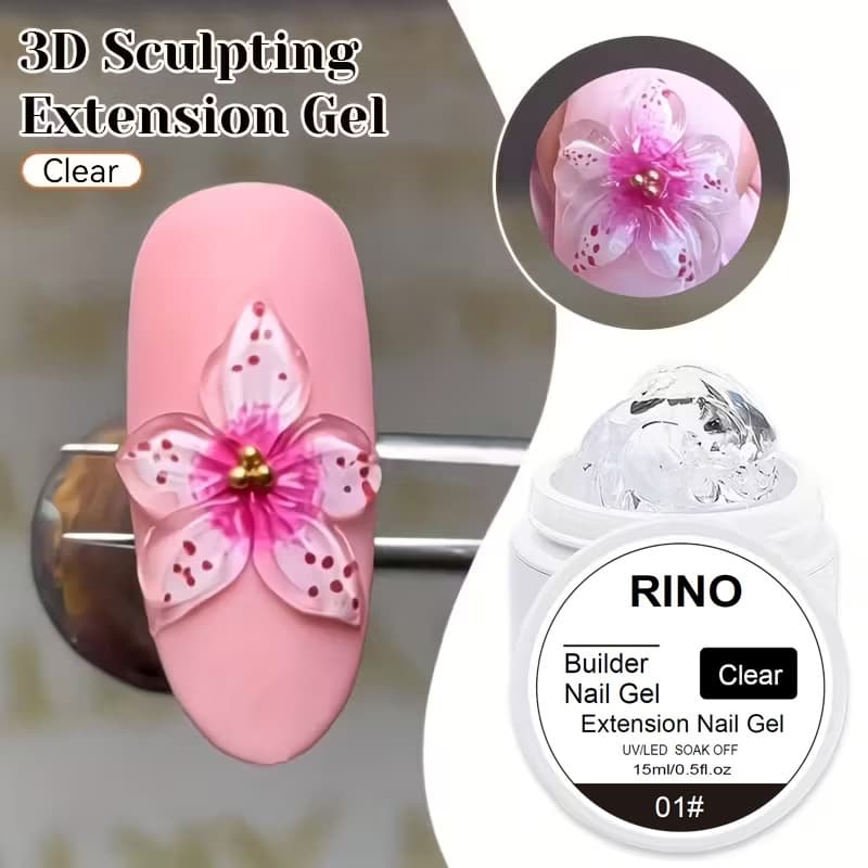 Solid extension glue, non-stick, pinch gummy QQ glue, hard phototherapy carving and shaping nail polish glue, nail patch glue 2