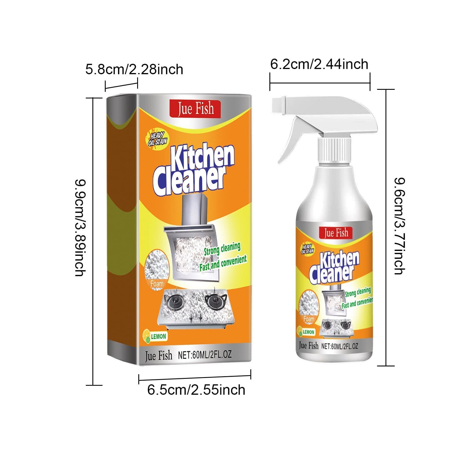 Jue-Fish Kitchen Foam Cleaner - Heavy Grease Degreaser 6