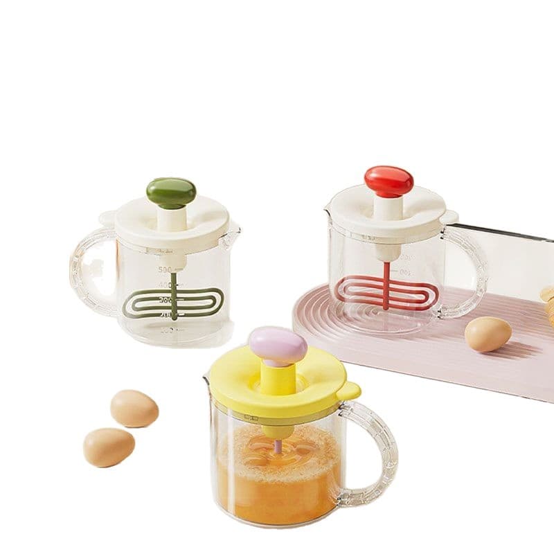 Press the stirring egg cup, household multi-function mixer, new egg cream baking manual large-capacity egg beater 5