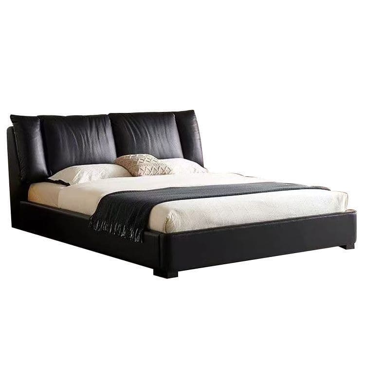 Sailing Ship Bed - Italian Minimalist Leather (Black Master) 5