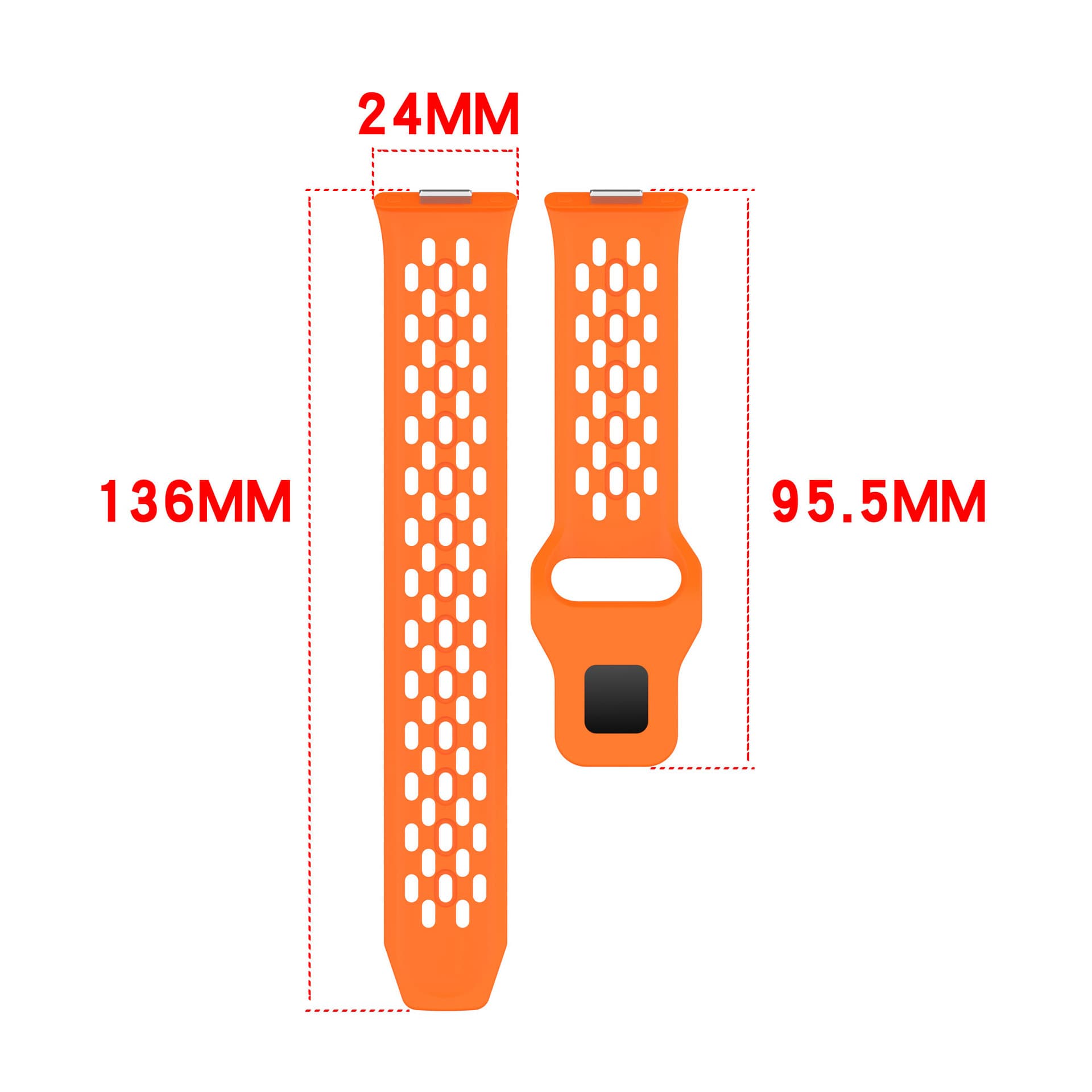 Huawei, multicoloured breathable silicone watch strap 5