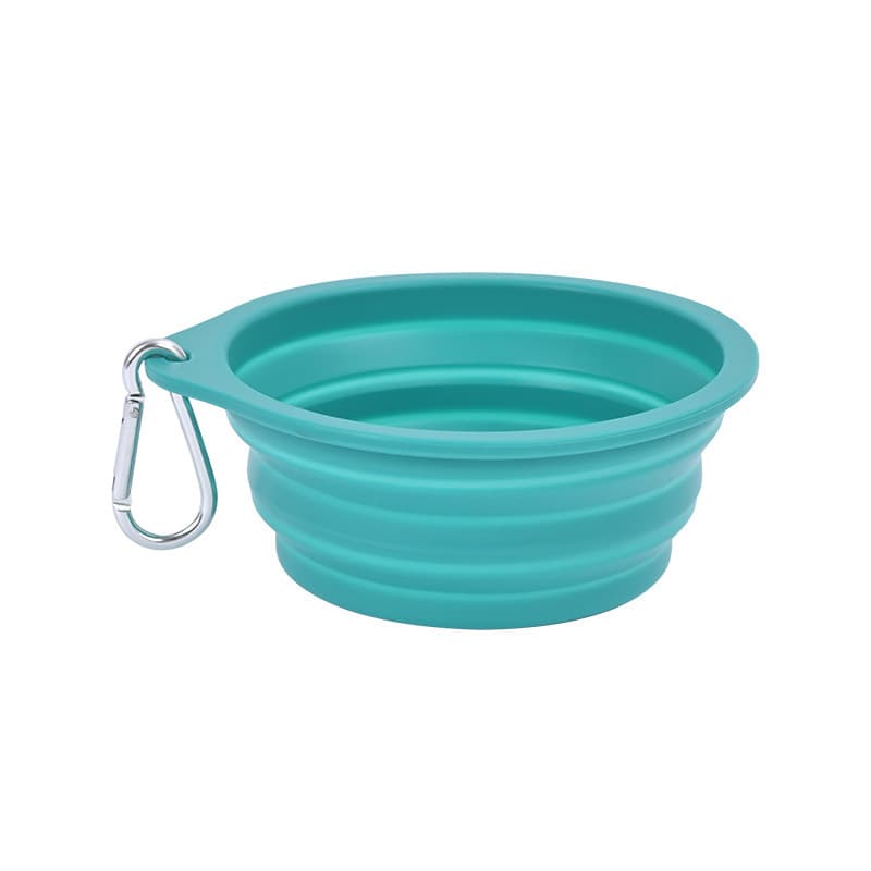 Folding silicone pet bowl Cat and dog basin drinking water feeding silicone folding bowl outdoor portable silicone folding pet bowl 5