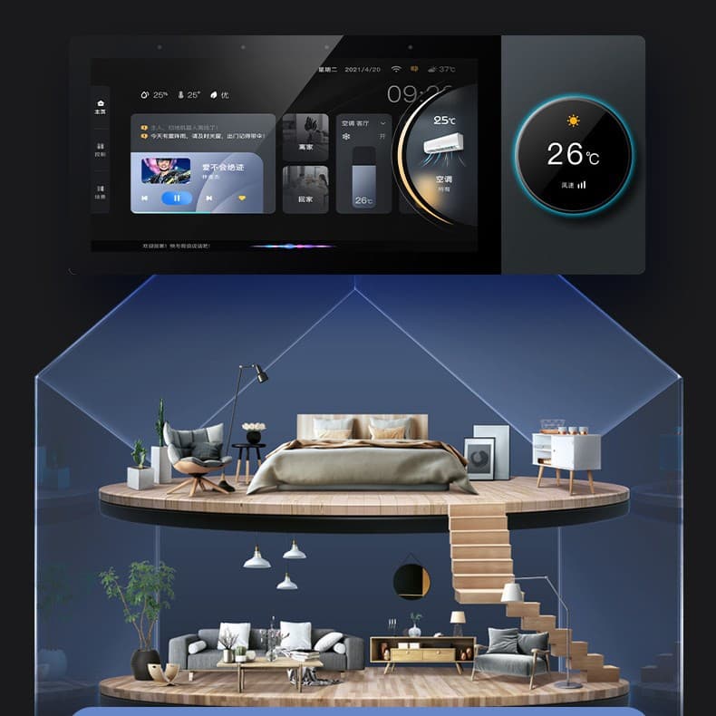 Tuya smart central control screen 6-inch full screen control smart home system background music host 2