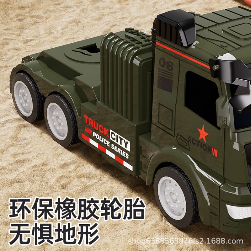 Big camouflage transport for boys, realistic toy car, remote control, Birthday gift 3