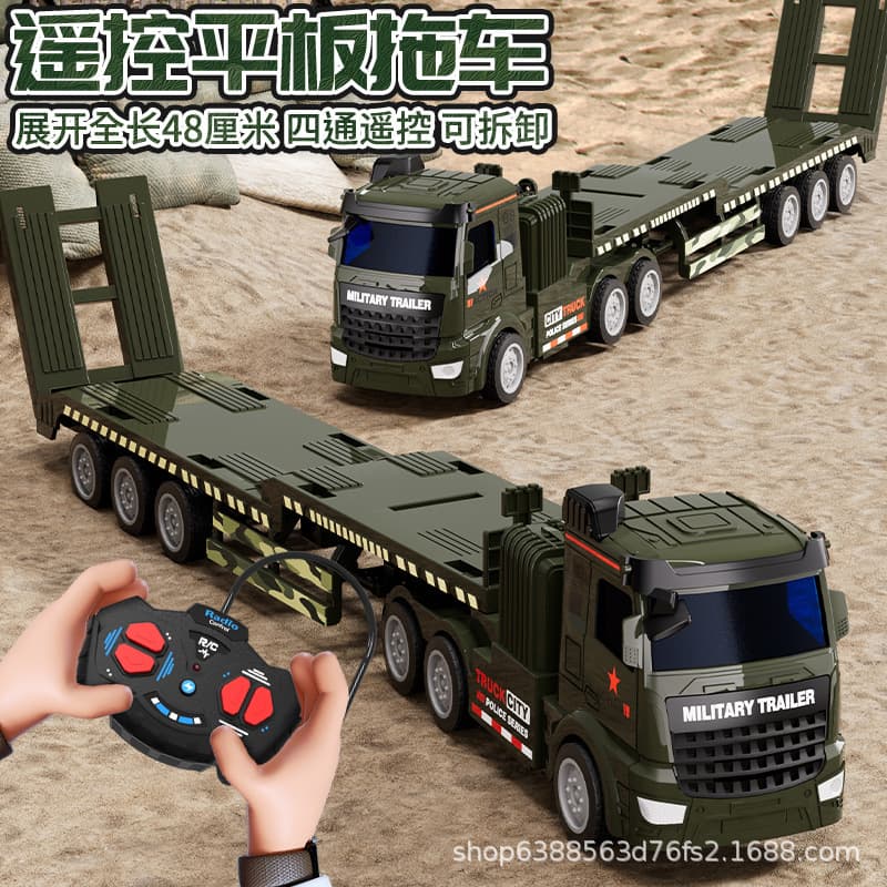 Big camouflage transport for boys, realistic toy car, remote control, Birthday gift