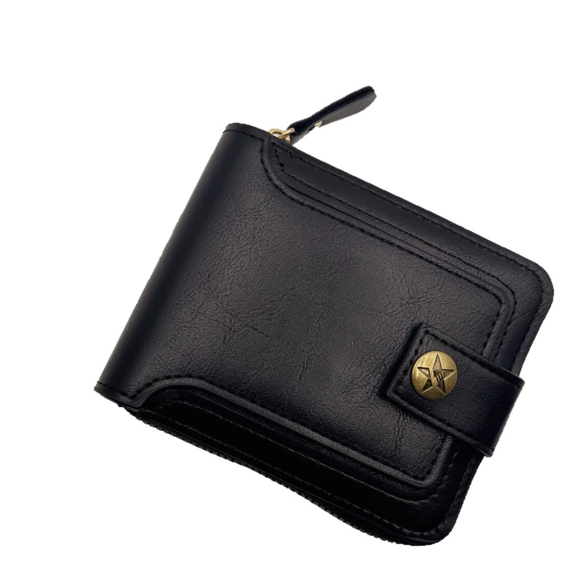(Cross-border trading), retro wallet, capacious short storage system with zipper, Amazon, (Physicals) 5