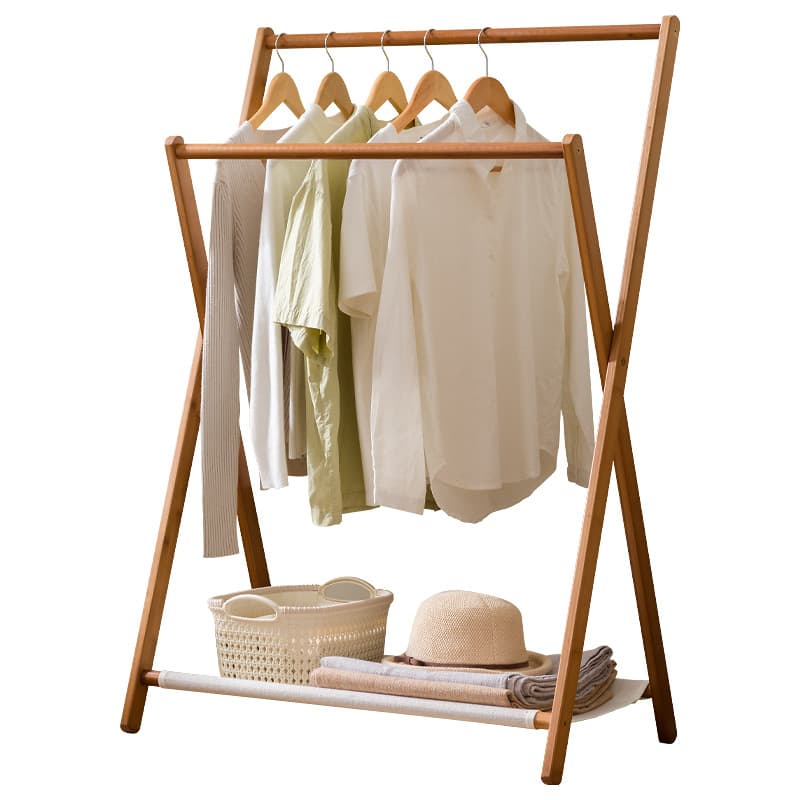 Bedroom foldable clothes hanger by the bedside. The clothes you take off at night are magical. Clothes racks are placed on the floor and clean and dry dirty clothes. 5