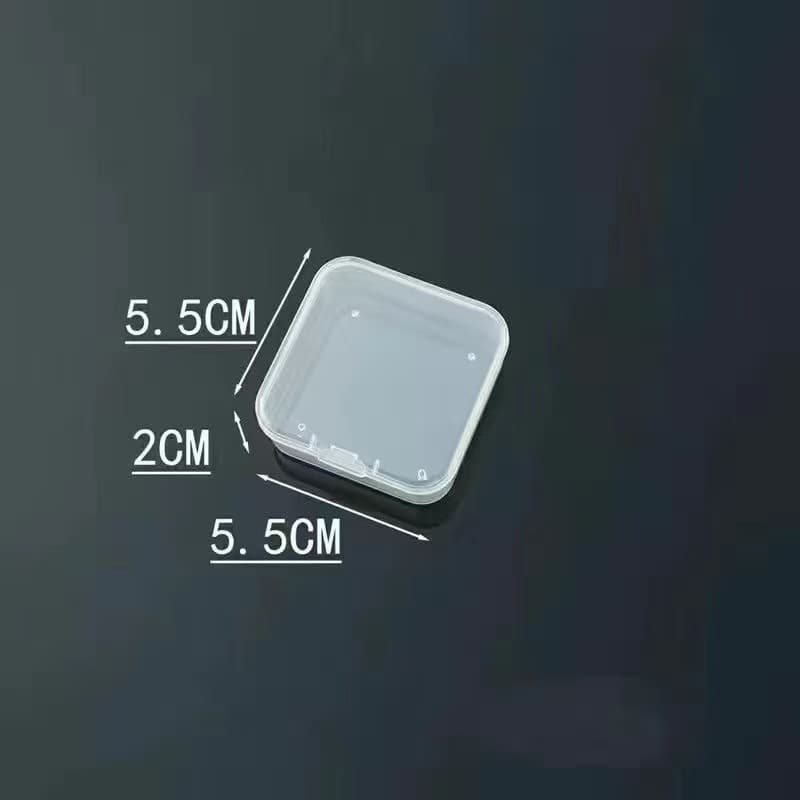 Square plastic transparent box, storage system, 5.5cm 2
