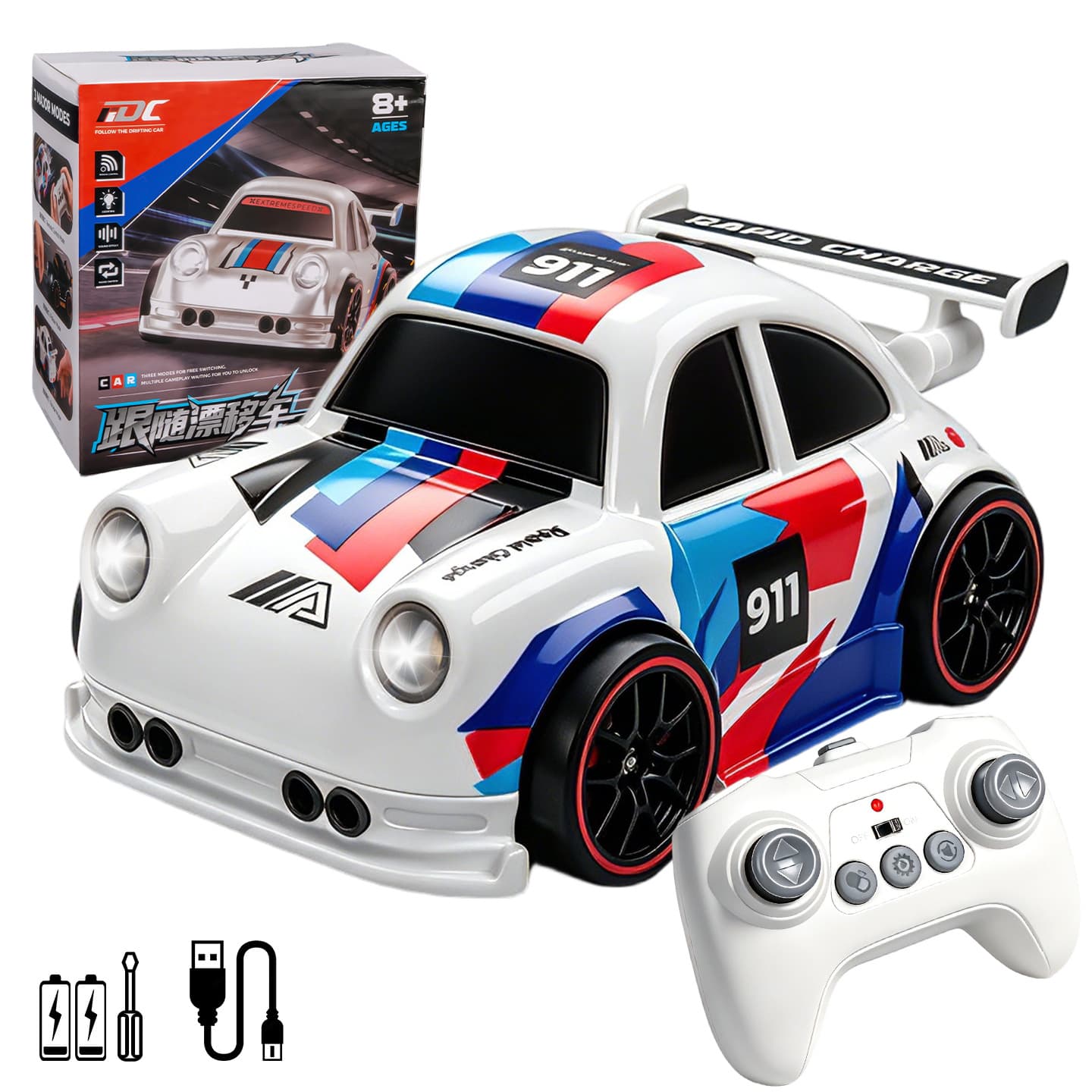 Rotating electric racing car for boys, toy car, remote control 5