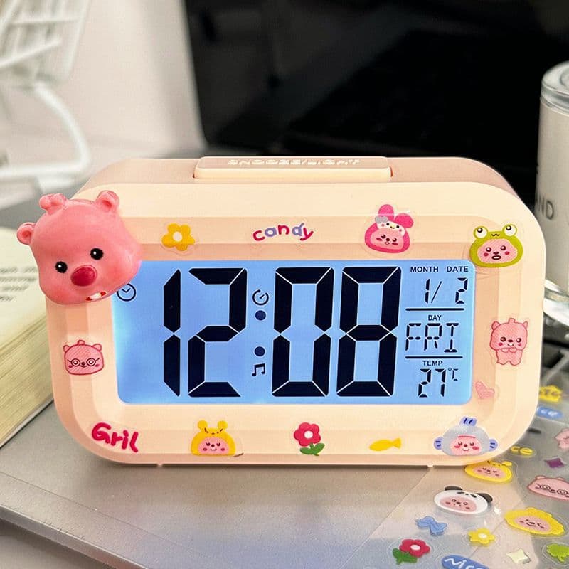 Small children's electronic watch for students, thermometer 4