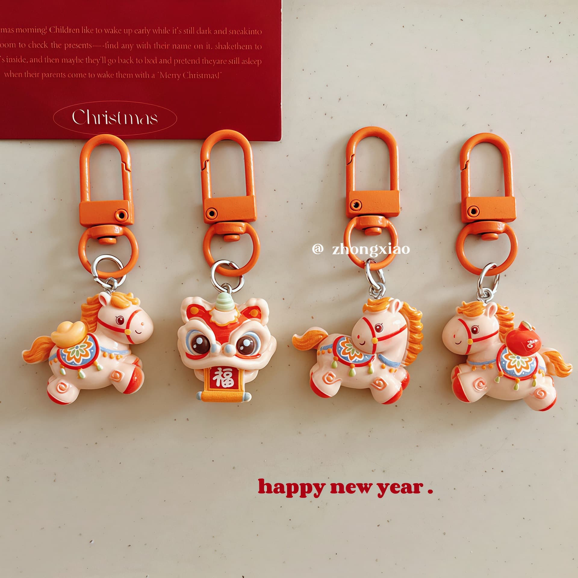 Cartoon pony, keychain, creative pendant, bag decoration for students, backpack, bag accessory, Birthday gift 2