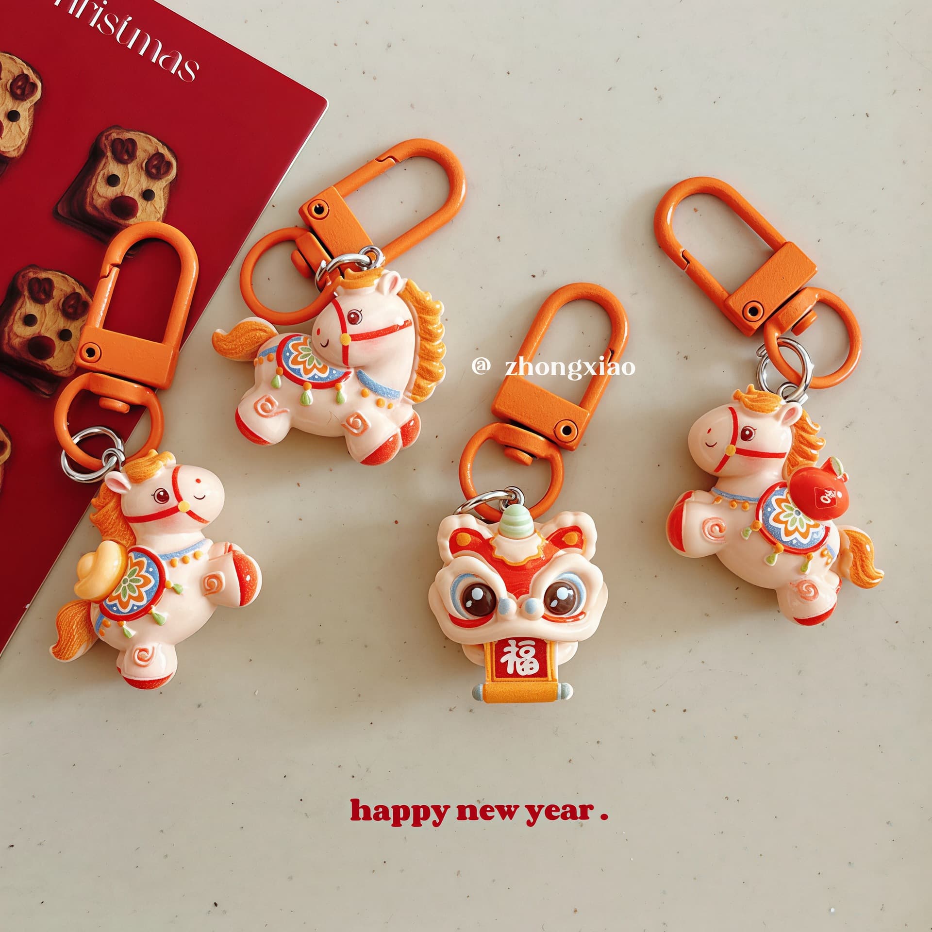 Cartoon pony, keychain, creative pendant, bag decoration for students, backpack, bag accessory, Birthday gift 3