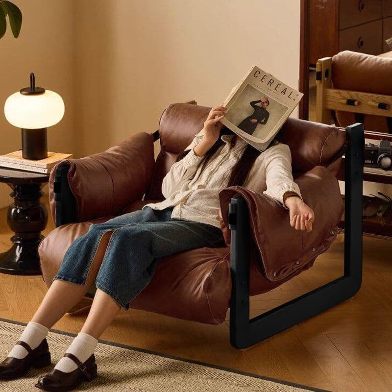Jersey Chair Designer Single Sofa Chair Home Living Room Light Luxury Retro Leisure Lying Lazy Sofa Chair 2