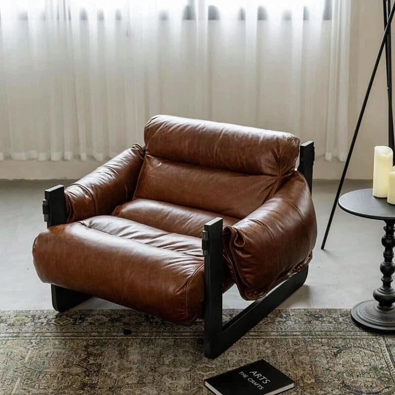 Jersey Chair Designer Single Sofa Chair Home Living Room Light Luxury Retro Leisure Lying Lazy Sofa Chair 1