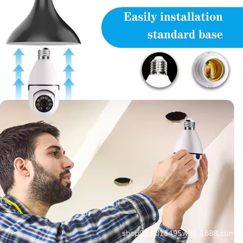 Bulb, monitor for home use, CCTV camera, lights, safe videocamera, 360 degrees, E27 4