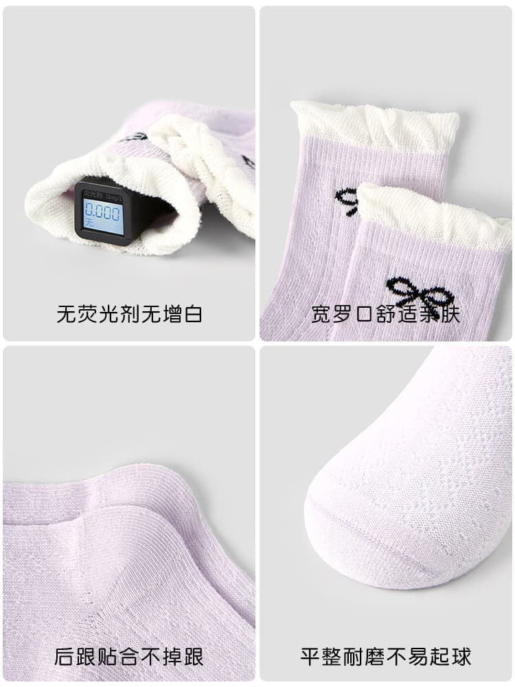(Wholesale), children's summer socks, thin purple breathable tights 5