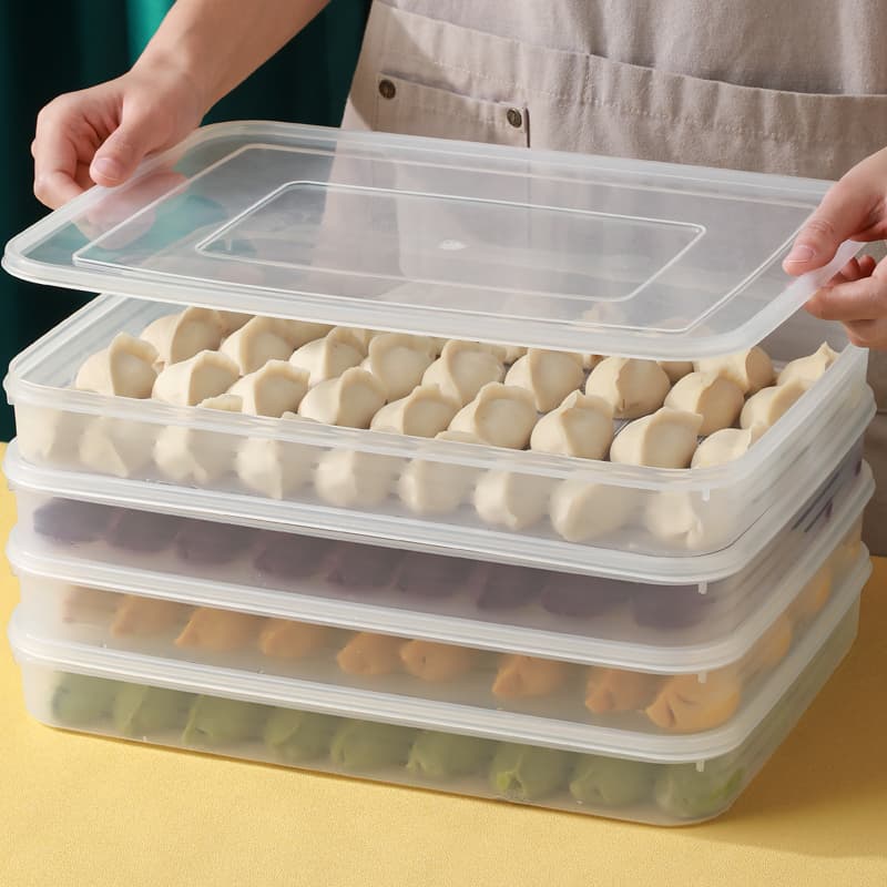 Dumpling box dumpling storage box kitchen refrigerator dumpling wonton freezer box food grade dumpling quick-frozen crisper box 3