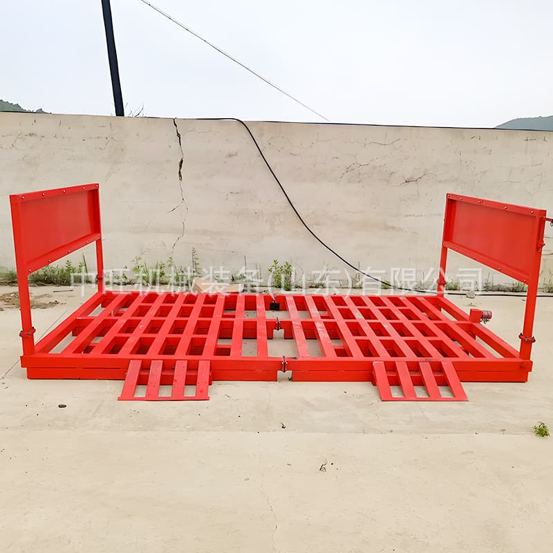 Engineering vehicle wheel washer automatically senses transport vehicle dirt and cleans semi-enclosed construction site car wash 4