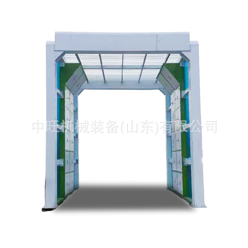Engineering vehicle wheel washer automatically senses transport vehicle dirt and cleans semi-enclosed construction site car wash 5
