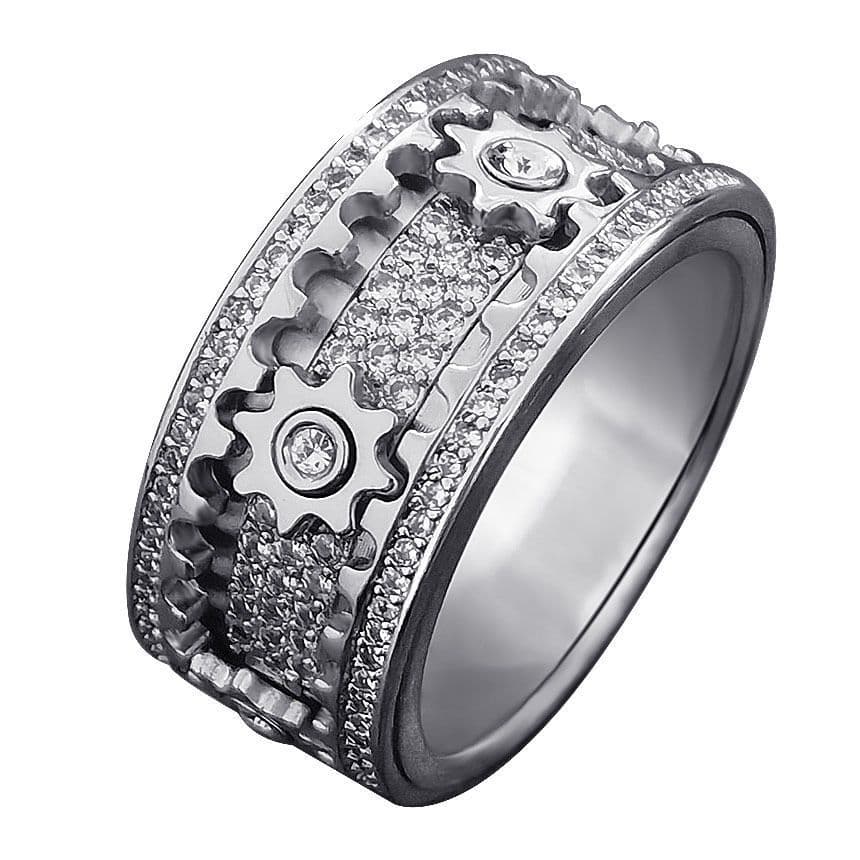 Ring with gears for men and women, one bead bracelet, women's style, internet celebrity, for beloved 4