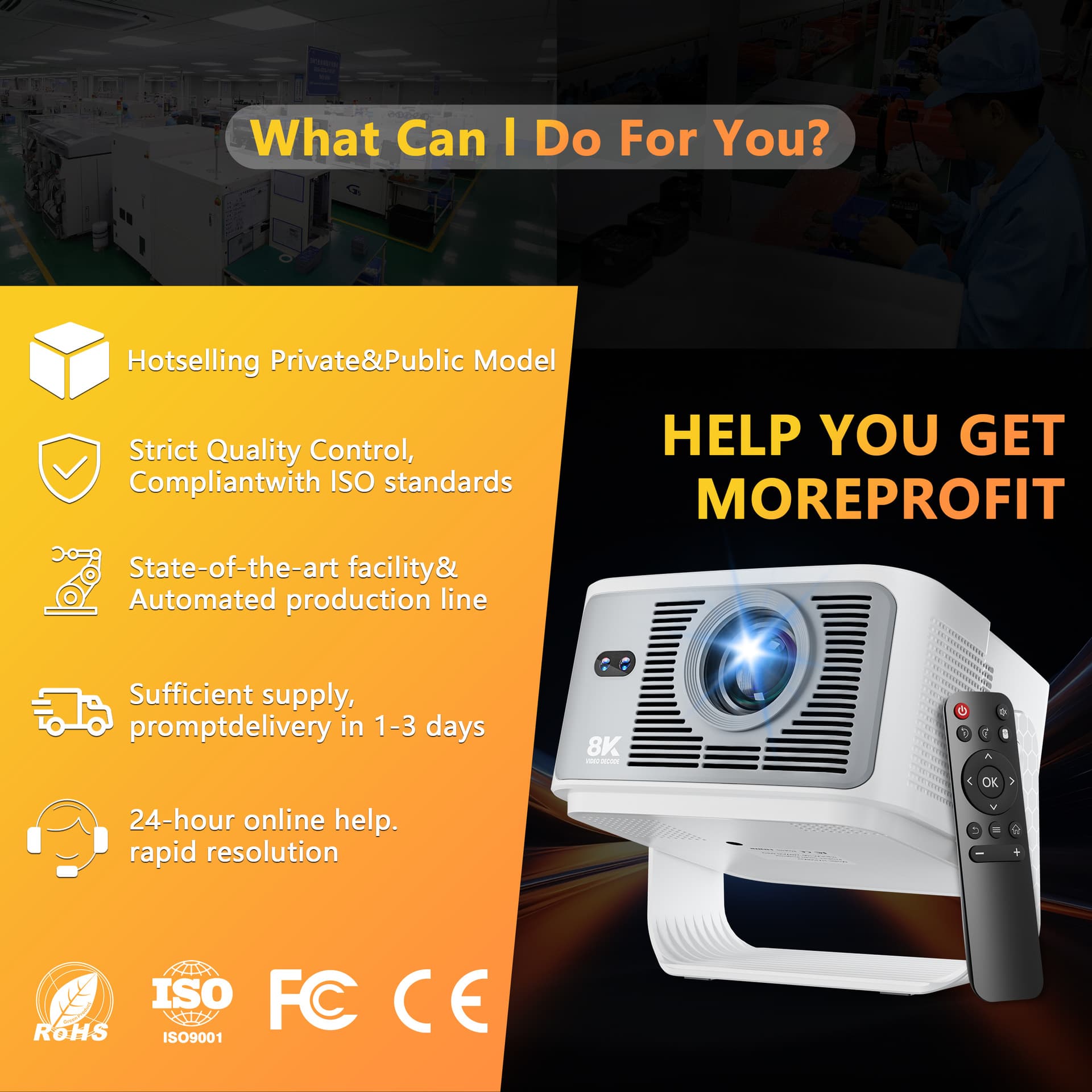 Cross-border projector HY350MAX auto focus smart projector home ultra high definition 4K projector factory 3