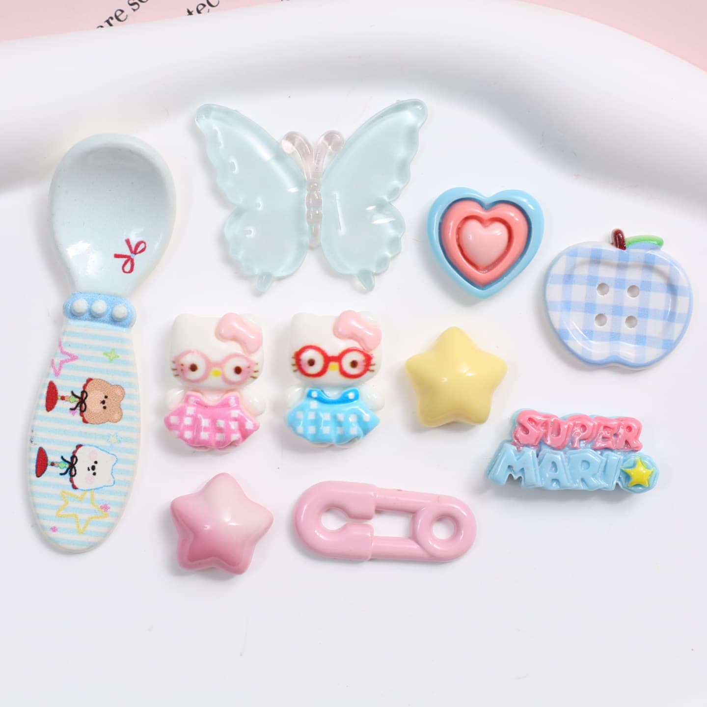 Cute accessories with butterfly, hair accessory, phone case, footwear buckle, DIY 3