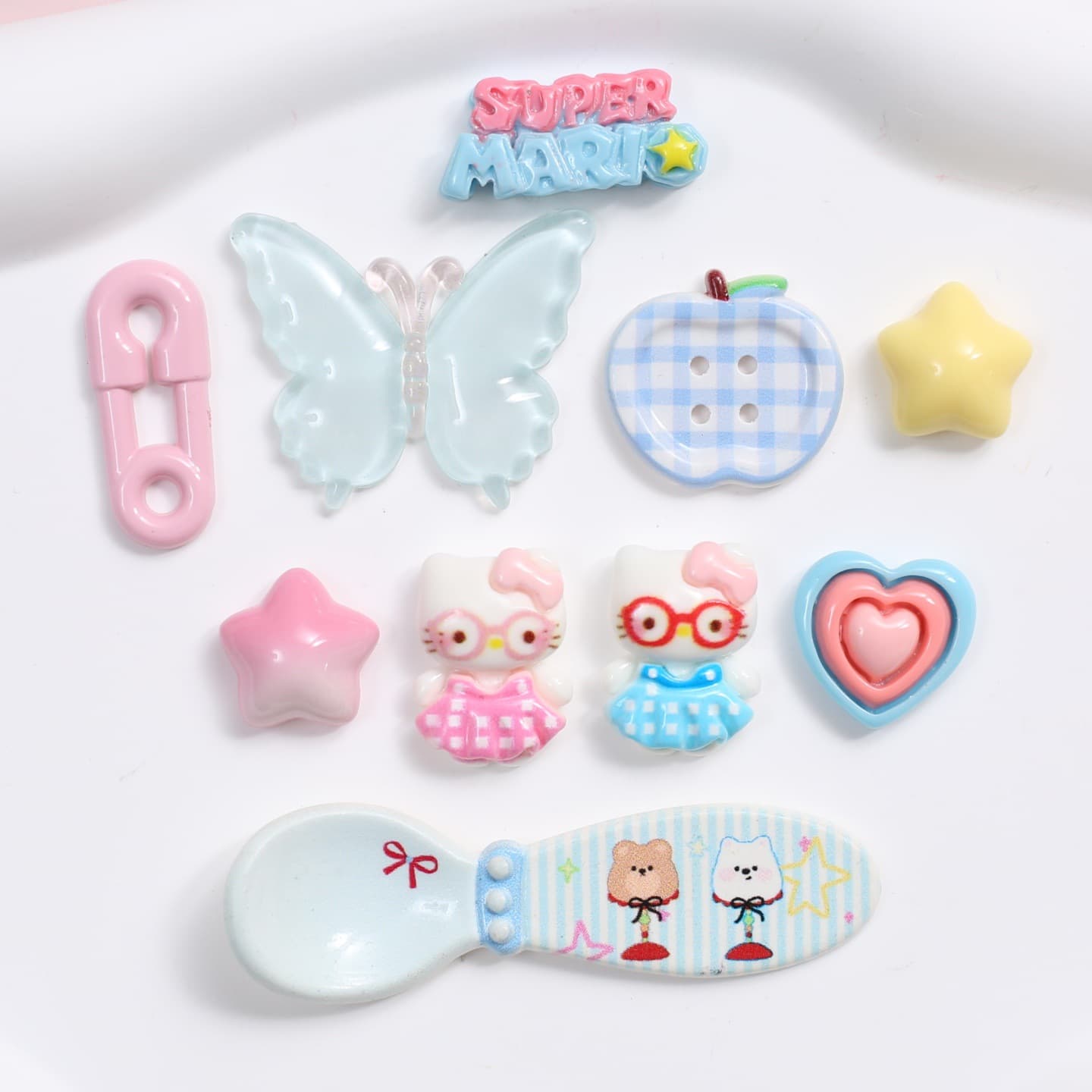 Cute accessories with butterfly, hair accessory, phone case, footwear buckle, DIY 1