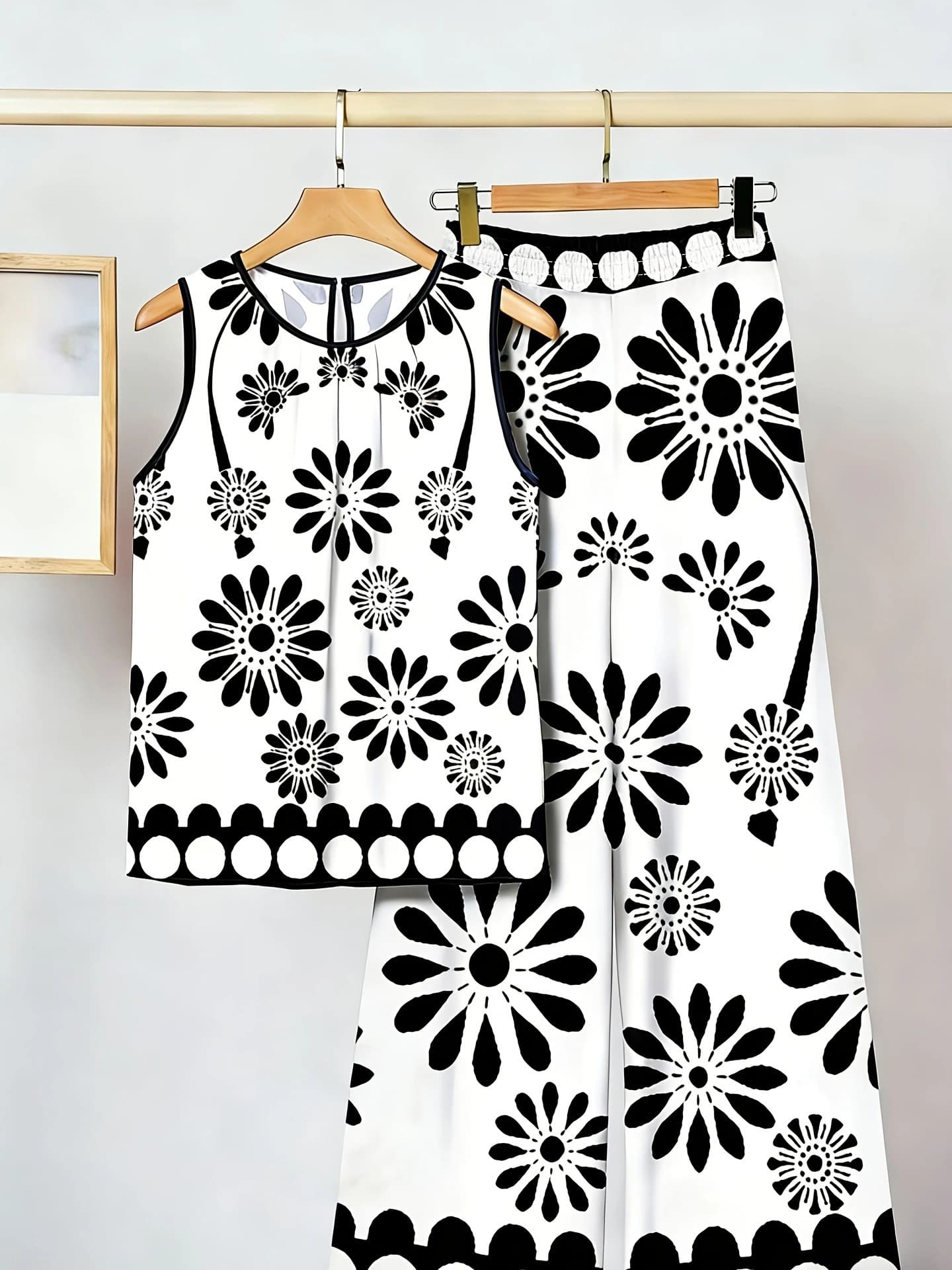 (Cross-border trading), vest sleevless, fashionable trousers, set, (Physicals), Amazon 3