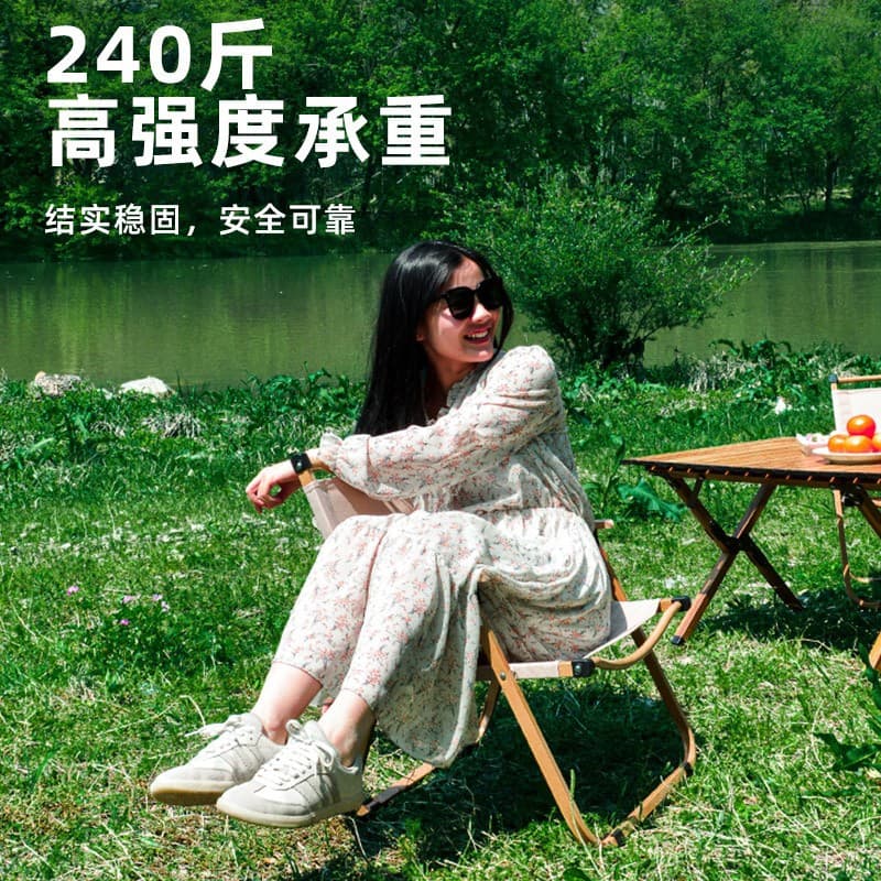 Outdoor camping can gather Kermit folding chairs for fishing picnics, beach folding chairs, casual and exquisite camping style 3