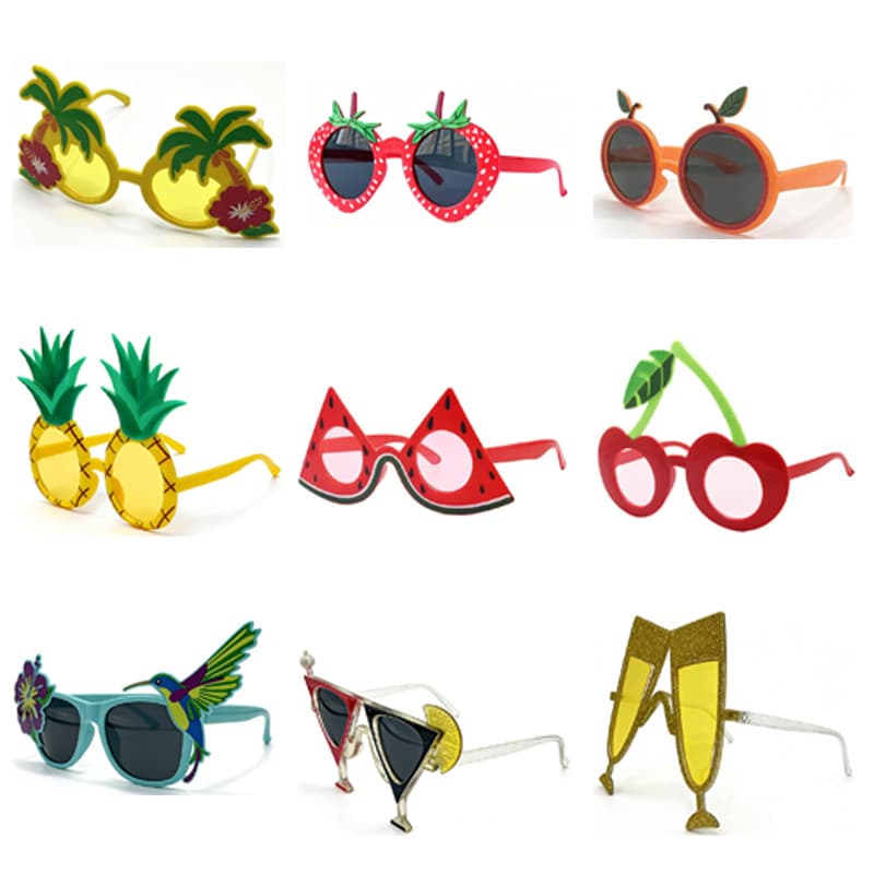 Hawaiian Party Glasses Fruit Dance Party Decoration Photo Props Beach Vacation Sunglasses Festival Funny Sunglasses 2