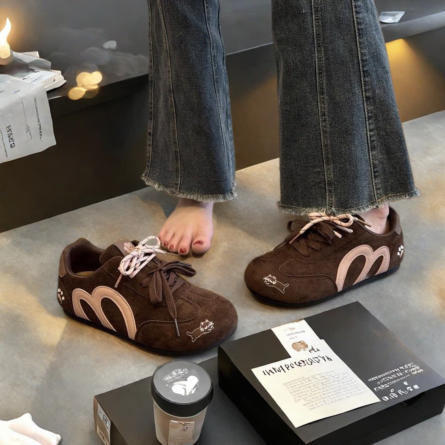 Sports shoes 2025 new versatile moral training shoes casual sports bread shoes women's moral training shoes women's sports shoes