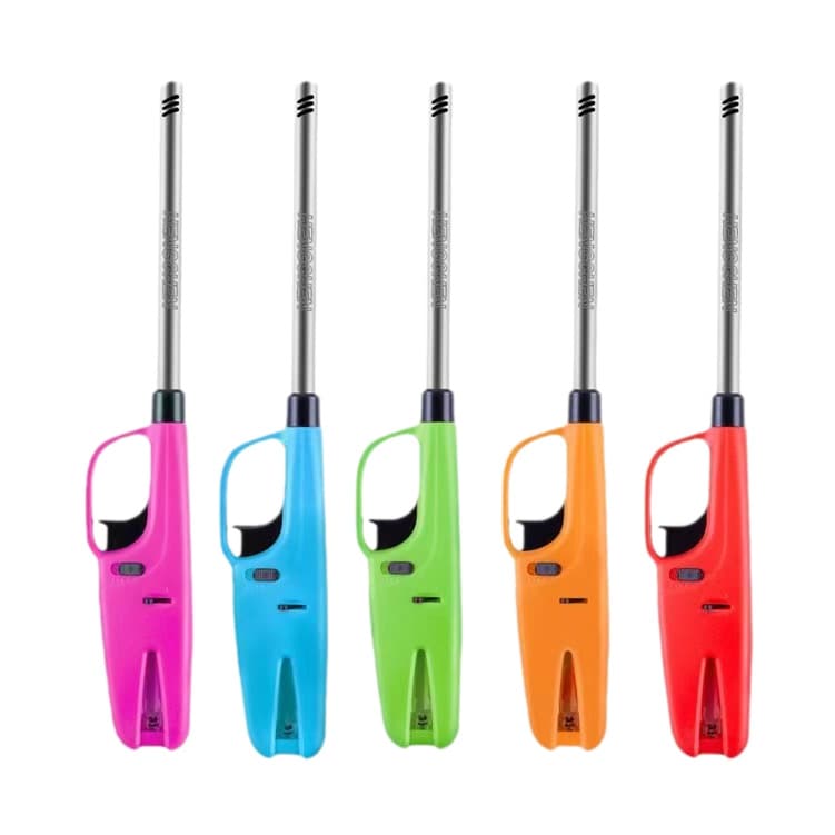 Extended open flame lighter kitchen ignition gun windproof inflatable ignition stick electronic igniter wholesale 4