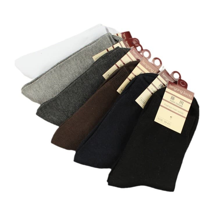 (Wholesale), men's solid color socks, direct factory sales 5