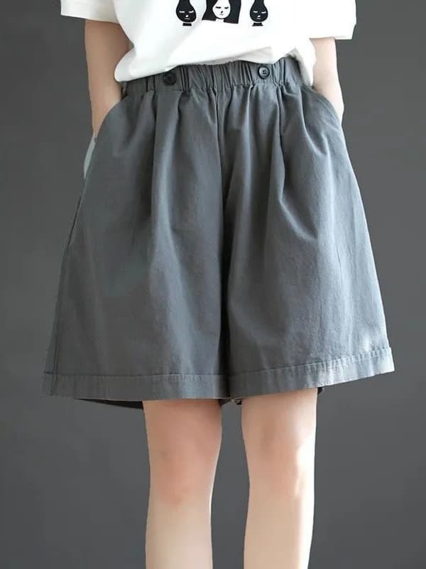 Summer shorts for leisure, design trousers, loose fit, elastic waist, trend of season, plus size 3
