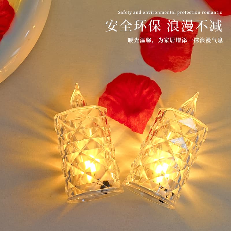 Led electronic candle light birthday proposal confession indoor room scene atmosphere layout props simulation decorative light 3