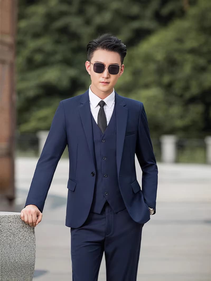 Dress for adults, classic suit jacket for students, black set, for teenagers 2
