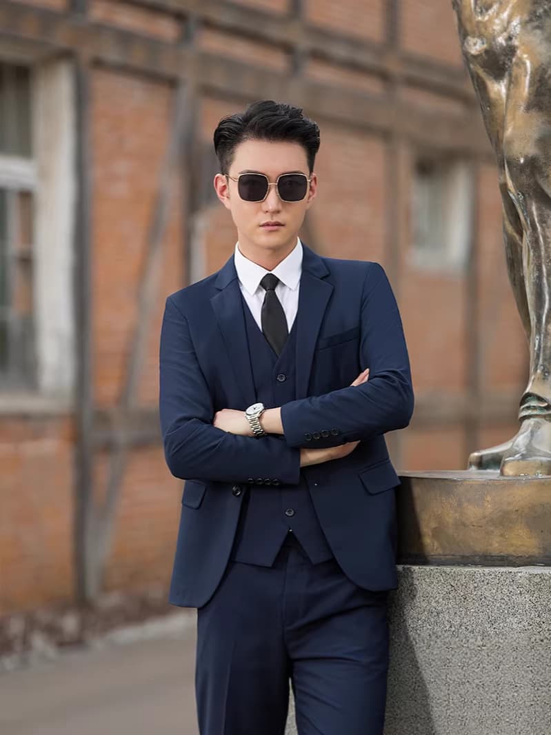 Dress for adults, classic suit jacket for students, black set, for teenagers 1