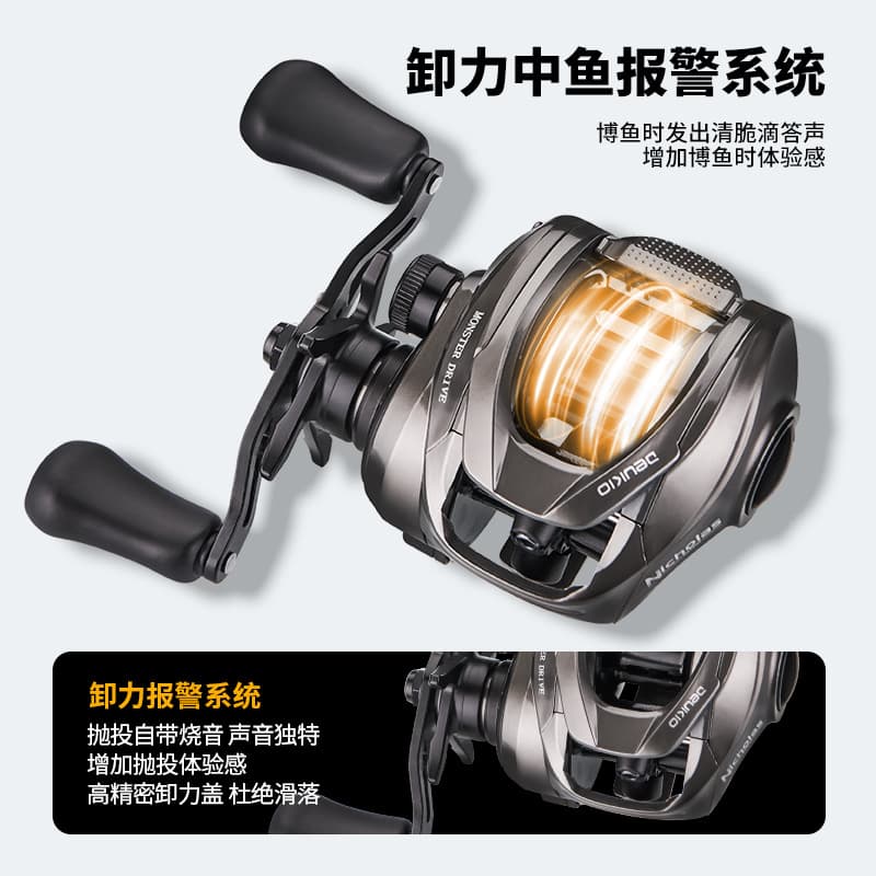 [跨境爆款fishing渔线轮鱼轮渔具远投防炸线卸力报警水滴鱼轮批发] 2