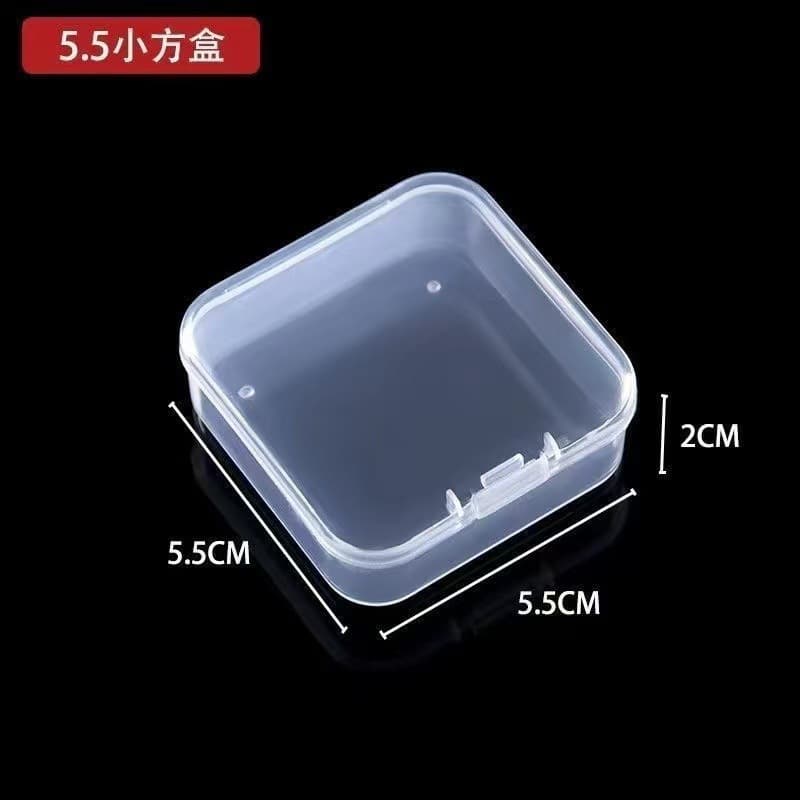Square plastic transparent box, storage system, 5.5cm 3
